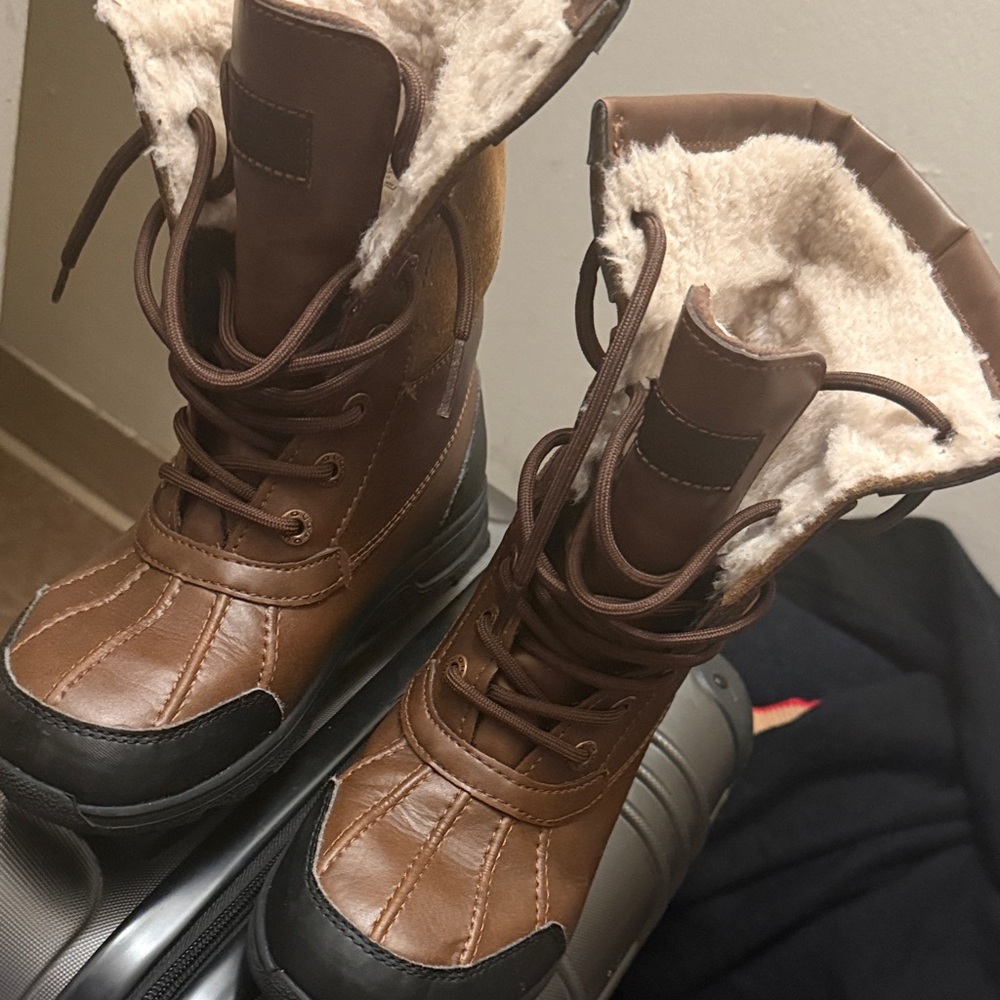 UGG Brown and Black Kids Rain & Snow Boots